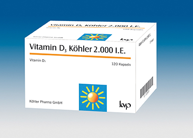 Vitamin-D3-Köhler-Packung